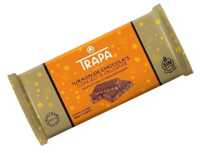 TURRON CHOCOLATE CRUJIENTE S/GLUTEN TRAPA TURRON CHOCOLATE CRUJIENTE S/GLUTEN TRAPA