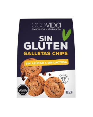 GALLETA SIN GLUTEN DULCE CHIPS (VAINILLA) (D+C+V) ECOVIDA 150Gr GALLETA SIN GLUTEN DULCE CHIPS (VAINILLA) (D+C+V) ECOVIDA 150Gr