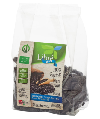 MACARRONES DE POROTOS NEGROS ORGÁNICOS LIBRE DE GLUTEN 250G LIBRE BIO MACARRONES DE POROTOS NEGROS ORGÁNICOS LIBRE DE GLUTEN 250G LIBRE BIO