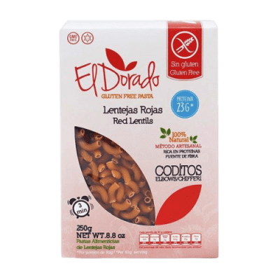 CODITOS DE LENTEJAS ROJAS SIN GLUTEN EL DORADO CODITOS DE LENTEJAS ROJAS SIN GLUTEN EL DORADO