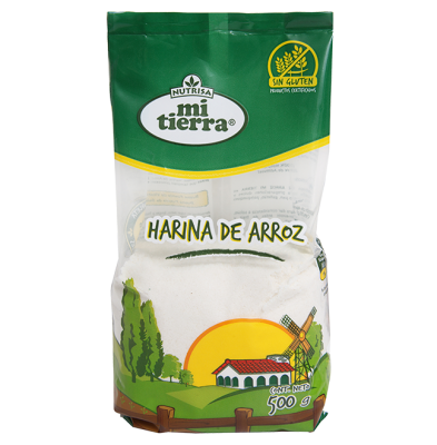HARINA DE ARROZ S/GLUTEN MI TIERRA 500 GR HARINA DE ARROZ S/GLUTEN MI TIERRA 500 GR