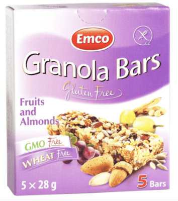 BARRAS DE GRANOLA FRUTAS Y ALMENDRAS LIBRES DE GLUTEN 5x28G BARRAS DE GRANOLA FRUTAS Y ALMENDRAS LIBRES DE GLUTEN 5x28G