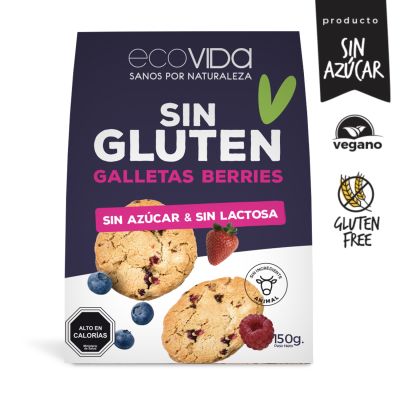 GALLETA SIN GLUTEN DULCE BERRIES (D+C+V) ECOVIDA 150Gr GALLETA SIN GLUTEN DULCE BERRIES (D+C+V) ECOVIDA 150Gr