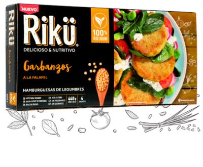 HAMBURGUESAS GARBANZOS 440 GR RIKU HAMBURGUESAS GARBANZOS 440 GR RIKU