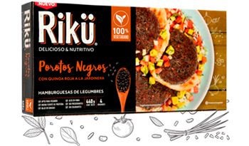 HAMBURGUESAS POROTOS NEGROS 440 GR RIKU HAMBURGUESAS POROTOS NEGROS 440 GR RIKU