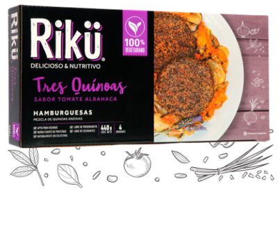 HAMBURGUESAS TRES QUINOAS 440 GR RIKU HAMBURGUESAS TRES QUINOAS 440 GR RIKU