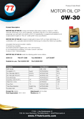 0W30 Aceite Motor CP 1 L
