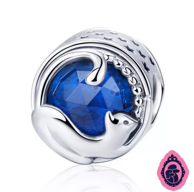 Colgante gato azul (plata) Colgante gato azul (plata)