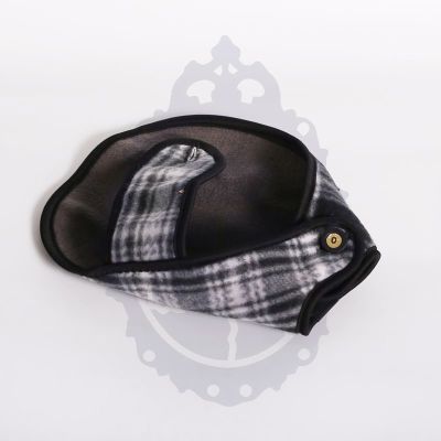 Capa perro polar negro gris cuadrille Capa perro polar negro gris cuadrille