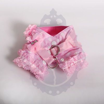 Arnés Rosa lunares blancos vuelos Arnés Rosa lunares blancos vuelos