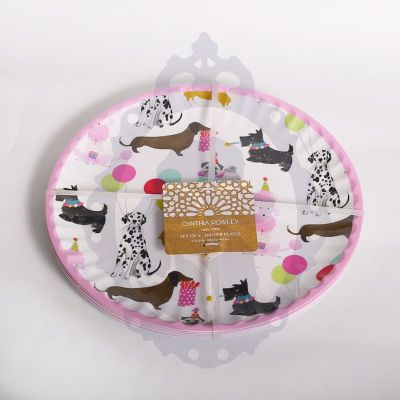 Platos melanina Cynthia Rowley 6 platos con perros Platos melanina Cynthia Rowley 6 platos con perros