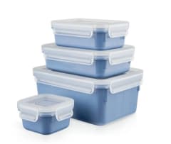 CONTENEDOR DE ALIMENTOS 4PCS SET AZUL 0