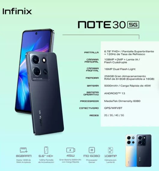 INFINIX NOTE 30 5G REACONDICIONADO6