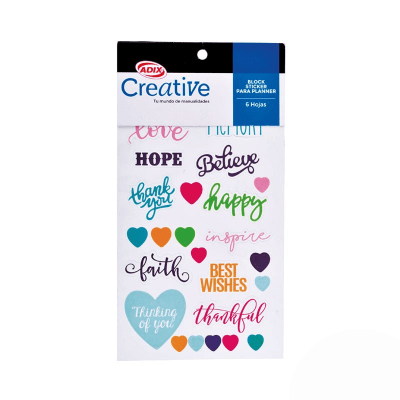 Block Sticker Planner Corazones