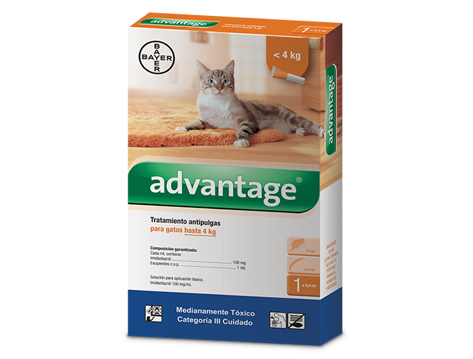 ADVANTAGE - PIPETA ANTIPULGAS - GATO | Valdipets Ltda.