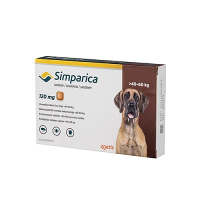ANTIPARASITARIO EXTERNO PERRO - SIMPARICA - 40 A 60 KG