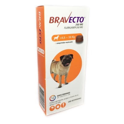 ANTIPARASITARIO EXTERNO PERRO - BRAVECTO - 4.5 A 10 KG MASTICABLE1