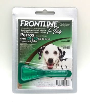 ANTIPARASITARIO EXTERNO PERRO - FRONTLINE - 20 A 40 KG - 1 PIPETA1