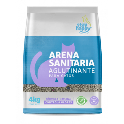 ASEO GATO - STAY HAPPY - ARENA AGLUTINANTE NATURAL1