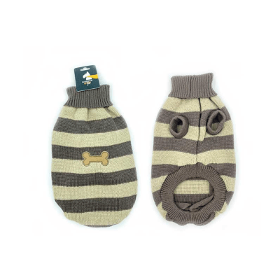 ACCESORIO PERRO - WONDER DOG -  CHALECO FRANJAS CAFÉ