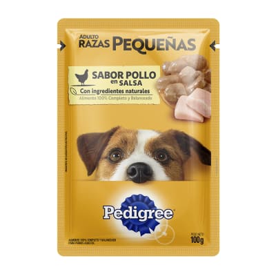 ALIMENTO HUMEDO PERRO - PEDIGREE - POUCH ADULTO RAZA PEQUEÑA POLLO1