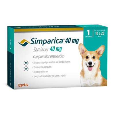 ANTIPARASITARIO EXTERNO PERRO - SIMPARICA - 10 A 20 KG1