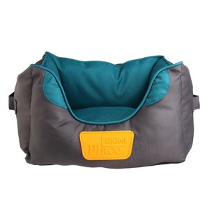CAMA MASCOTA - GIGWI - CUADRADA GRIS VERDE CAMA MASCOTA - GIGWI - CUADRADA GRIS VERDE