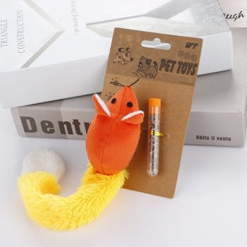 JUGUETE GATO - FELINE - RATON FELPA CON CATNIT