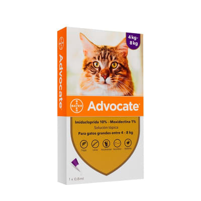 ANTIPARASITARIO GATO - BAYER - ADVOCATE - 4 A 8 KG ANTIPARASITARIO GATO - BAYER - ADVOCATE - 4 A 8 KG