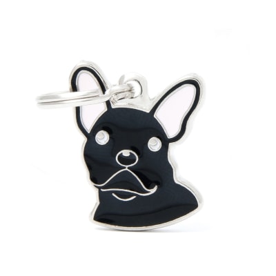 PLACA MASCOTA - MY FAMILY - FRIENDS BLACK FRENCH BULLDOG1
