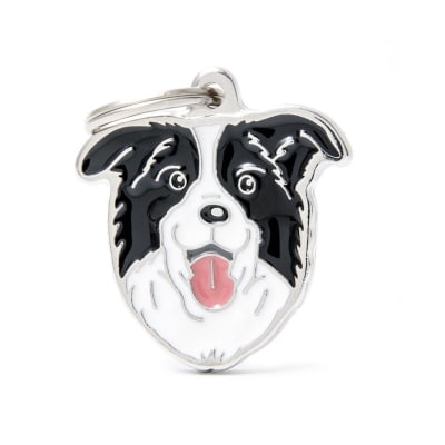 PLACA MASCOTA - MY FAMILY - FRIENDS BORDER COLLIE1