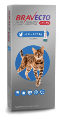 ANTIPARASITARIO EXTERNO GATO - BRAVECTO - 2.8 A 6.25 KG1