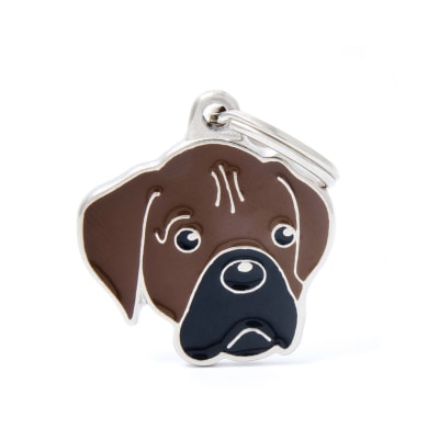 PLACA MASCOTA - MY FAMILY - FRIENDS FAWN BOXER1