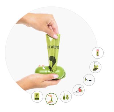 DISPENSADOR BOLSAS SANITARIAS BIODEGRADABLES - EARTH RATED DISPENSADOR BOLSAS SANITARIAS BIODEGRADABLES - EARTH RATED