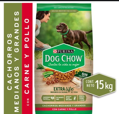 ALIMENTO PERRO - DOG CHOW - CACHORRO - RAZA MEDIANA Y GRANDE1
