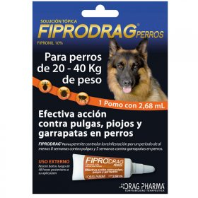 ANTIPARASITARIO EXTERNO PERRO - FIPRODRAG - 20 A 40 KILOS ANTIPARASITARIO EXTERNO PERRO - FIPRODRAG - 20 A 40 KILOS