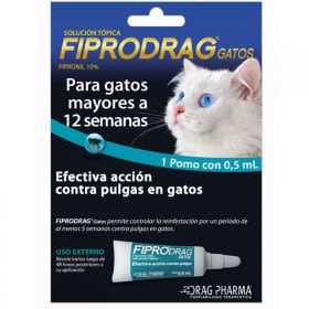 ANTIPARASITARIO EXTERNO GATO - FIPRODRAG - + 12 SEMANAS ANTIPARASITARIO EXTERNO GATO - FIPRODRAG - + 12 SEMANAS