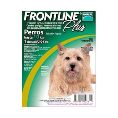 ANTIPARASITARIO EXTERNO PERRO - FRONTLINE - HASTA 10 KG - 1 PIPETA1