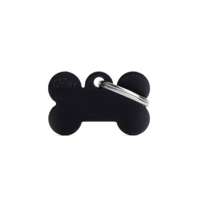 PLACA MASCOTA - MY FAMILY - BASIC ALUMINIUM BLACK BONE1