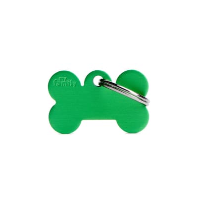 PLACA MASCOTA - MY FAMILY - BASIC ALUMINIUM GREEN BONE1