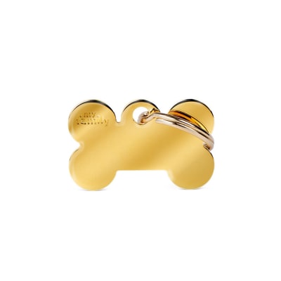 PLACA MASCOTA - MY FAMILY - BASIC GOLDEN BRASS BONE1