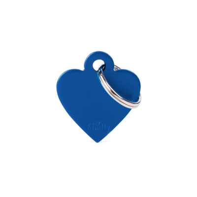 PLACA MASCOTA - MY FAMILY - BASIC ALUMINIUM BLUE HEART1