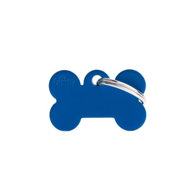 PLACA MASCOTA - MY FAMILY - BASIC ALUMINIUM BLUE BONE
