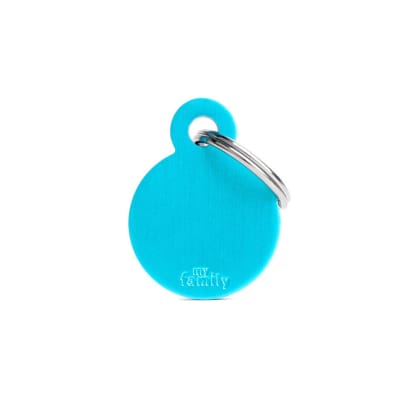 PLACA MASCOTA - MY FAMILY - BASIC ALUMINIUM LIGHT BLUE ROUND1