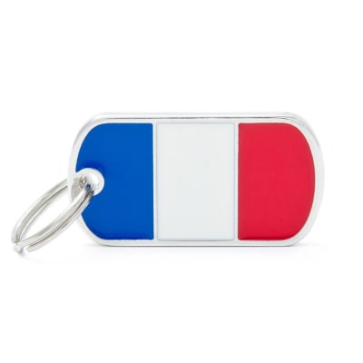 PLACA MASCOTA - MY FAMILY - FLAGS FRENCH1
