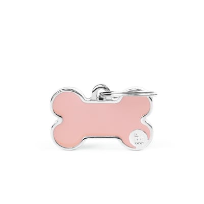 PLACA MASCOTA - MY FAMILY - BASIC HANDMADE PINK BONE1