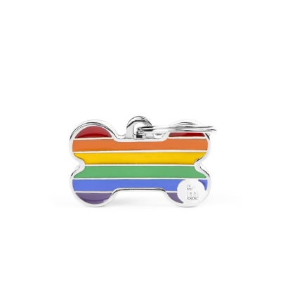 PLACA MASCOTA - MY FAMILY - RAINBOW BONE1