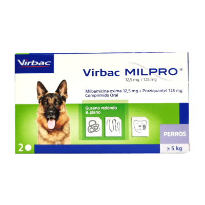 ANTIPARASITARIO INTERNO - VIRBAC - MILPRO >5Kg1