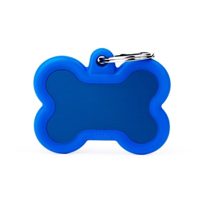 PLACA MASCOTA - MY FAMILY - HUSHTAG BLUE BONE BLUE RUBBER1