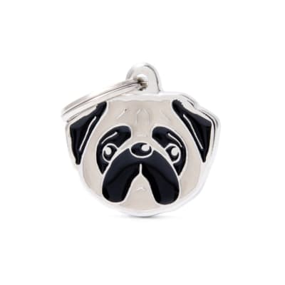 PLACA MASCOTA - MY FAMILY - FRIENDS FAWN PUG1